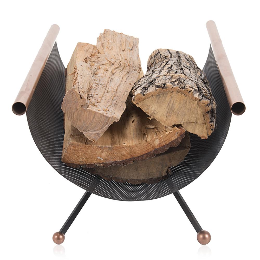 Iron Scoop Firewood Holder