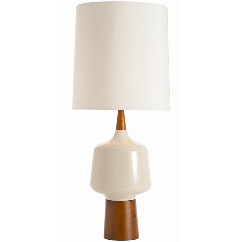 Cream Crackle Table Lamp