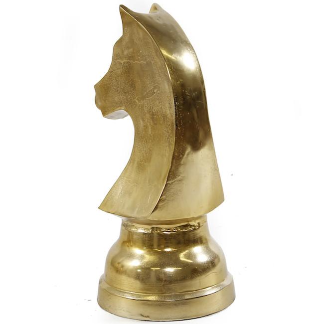 Gold Knight Chess Piece