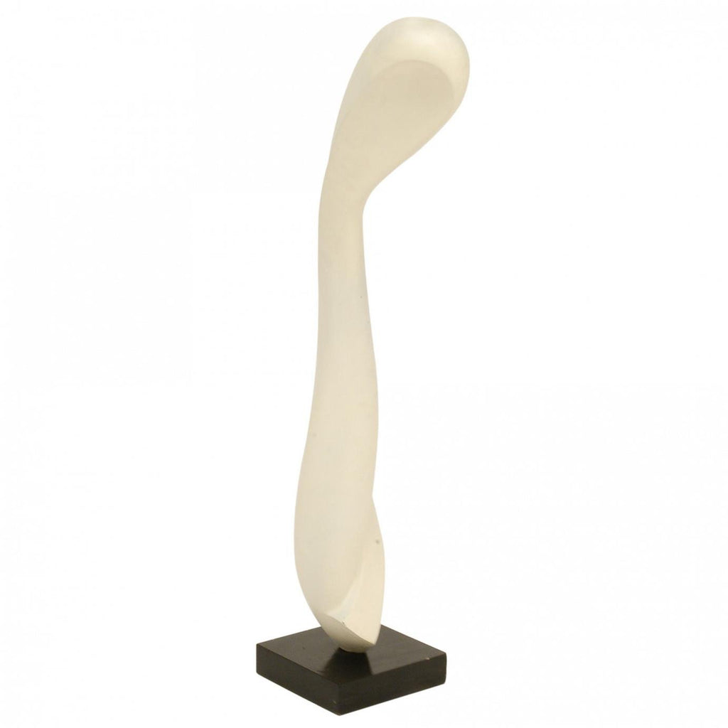 Cream Abstract Standing Floor Sculpture