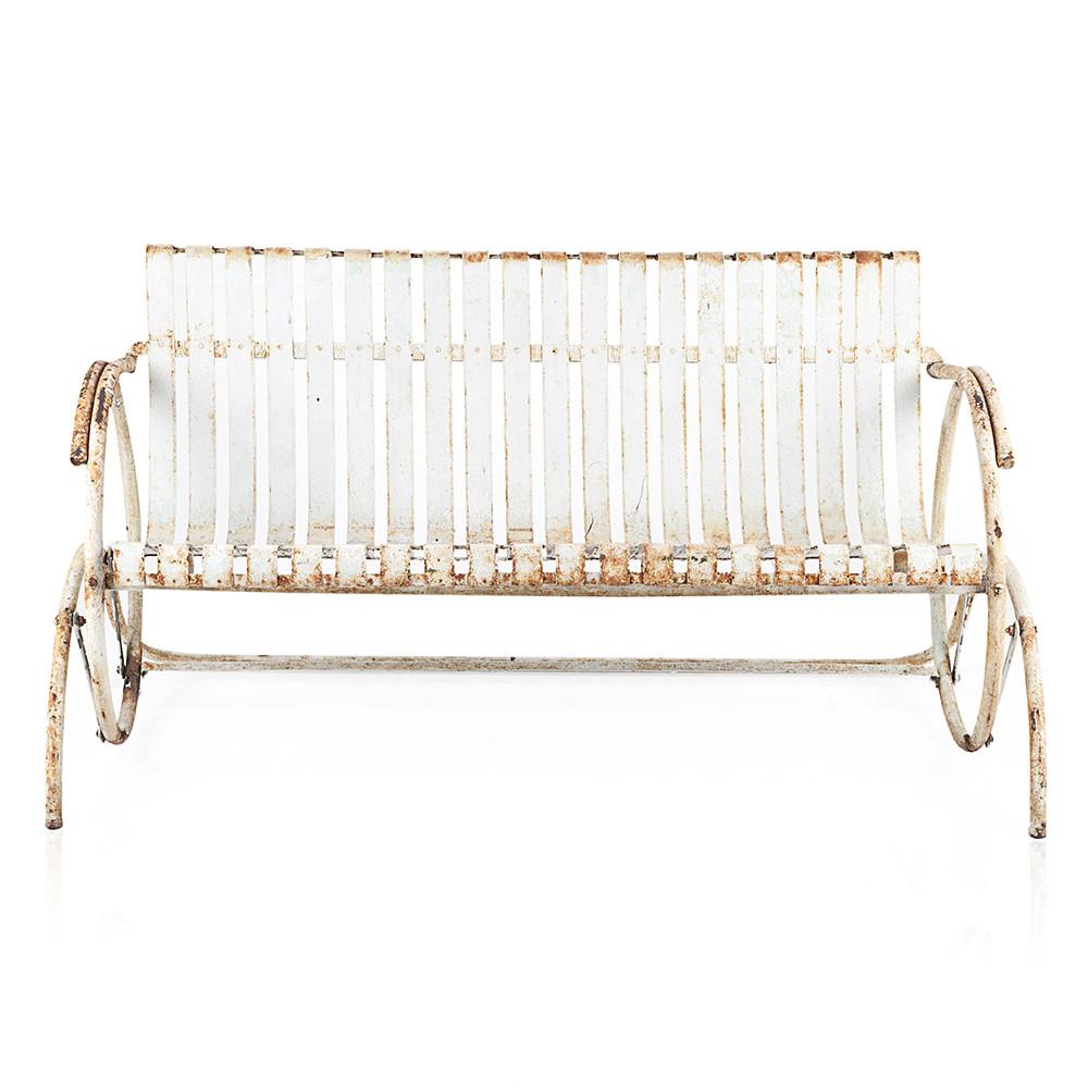 Rustic Metal Outdoor Loveseat