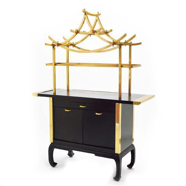 Black & Gold Chinese Bar Table