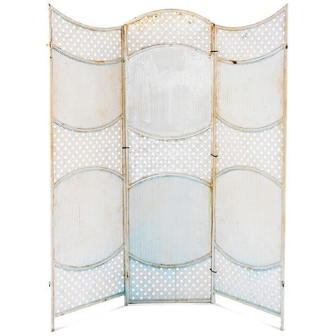 White Vintage Three Section Screen