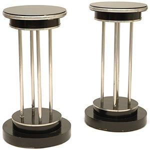 Black & Chrome Deco Pedestal