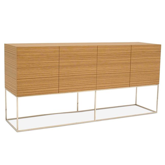 Milo Baughman Zebrawood Console