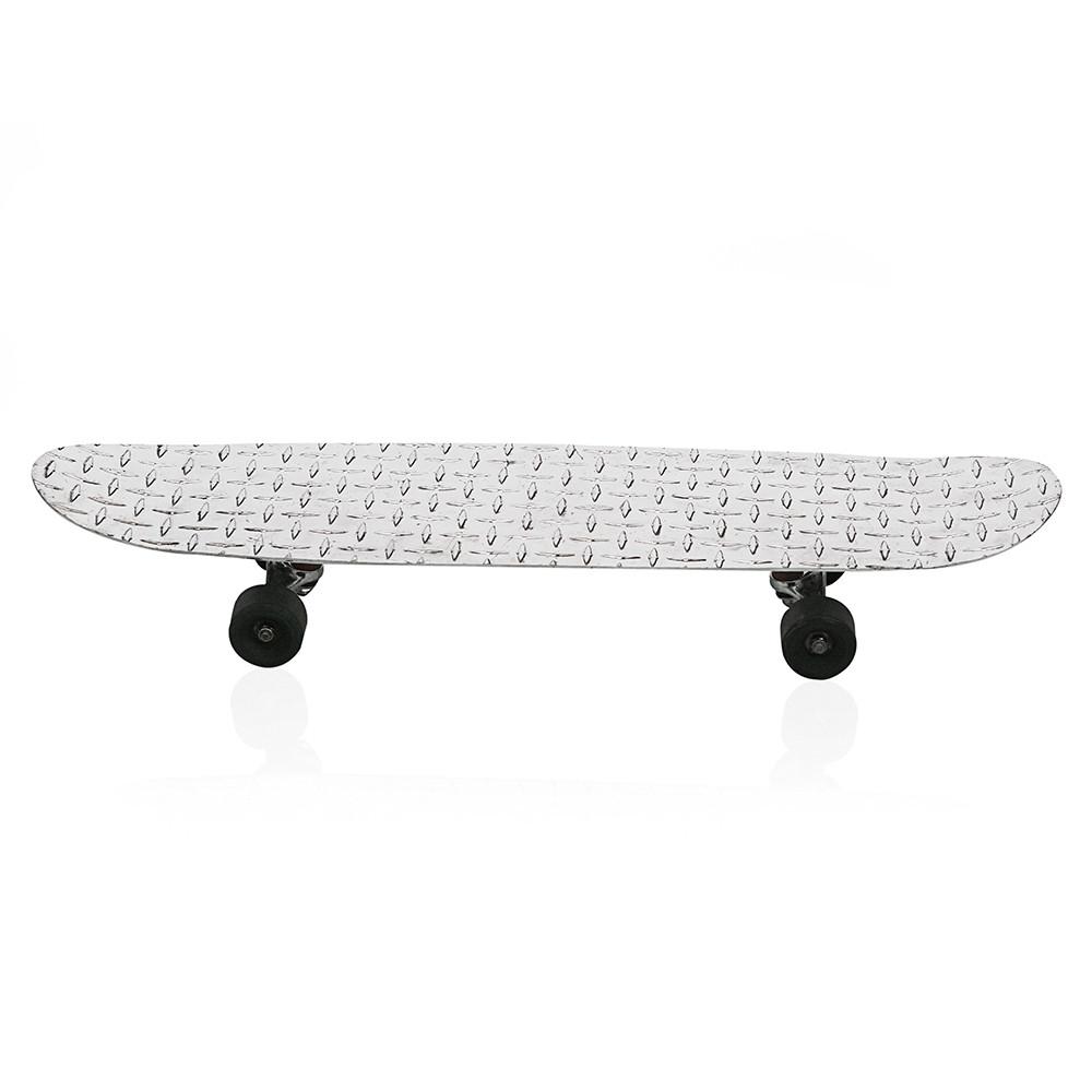 Silver Top Metal Skateboard