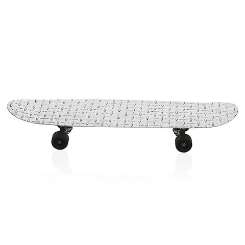 Silver Top Metal Skateboard