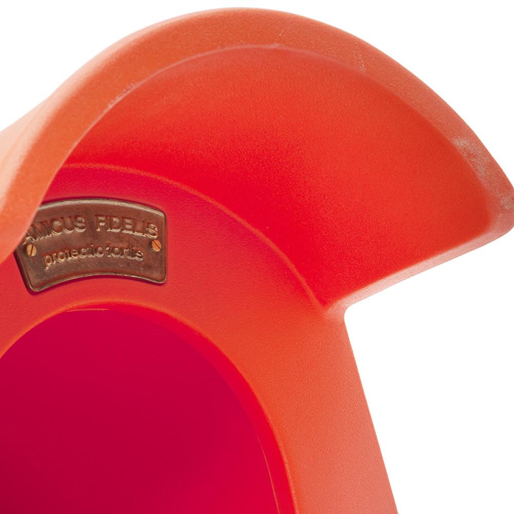 Orange Plastic Dog House + Matching Steps