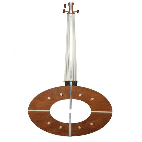 Mid Century Wood Guitar Sculpture