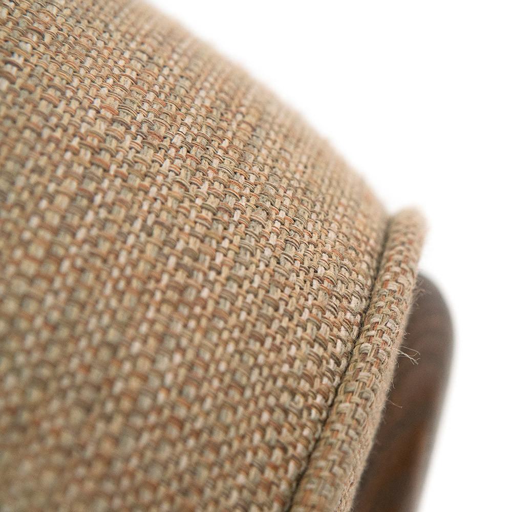 Tan Walnut Ottoman