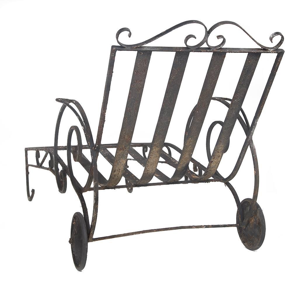 Black Metal Chaise