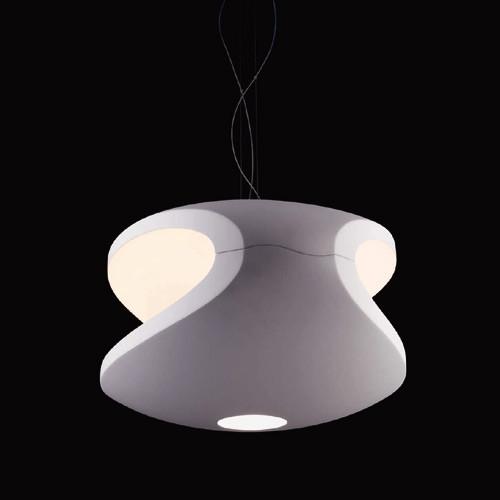 Open White Oval Pendant Light