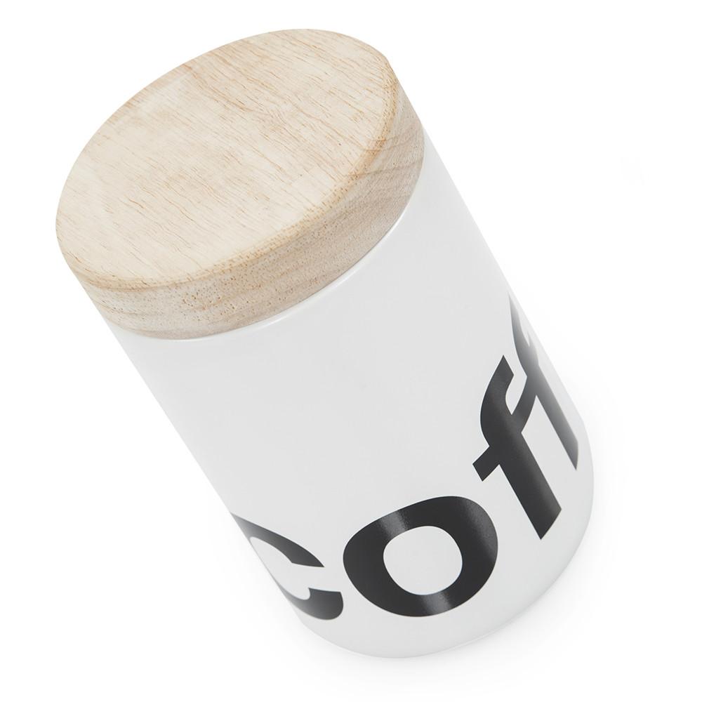 White Black Ceramic Letter Tea Container (A+D)