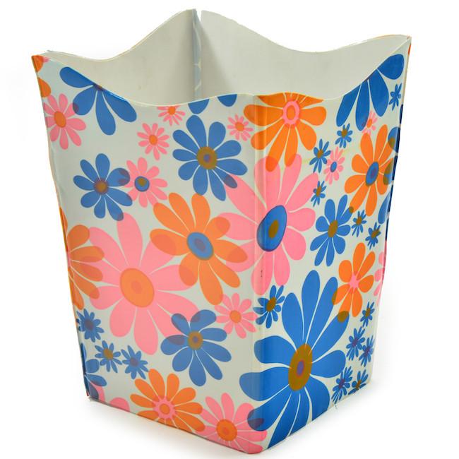 Floral Wastebasket