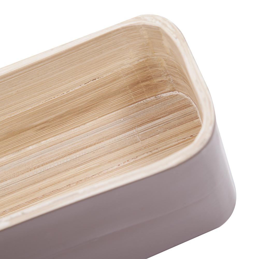 Tan Grey Wood Planter Box (A+D)