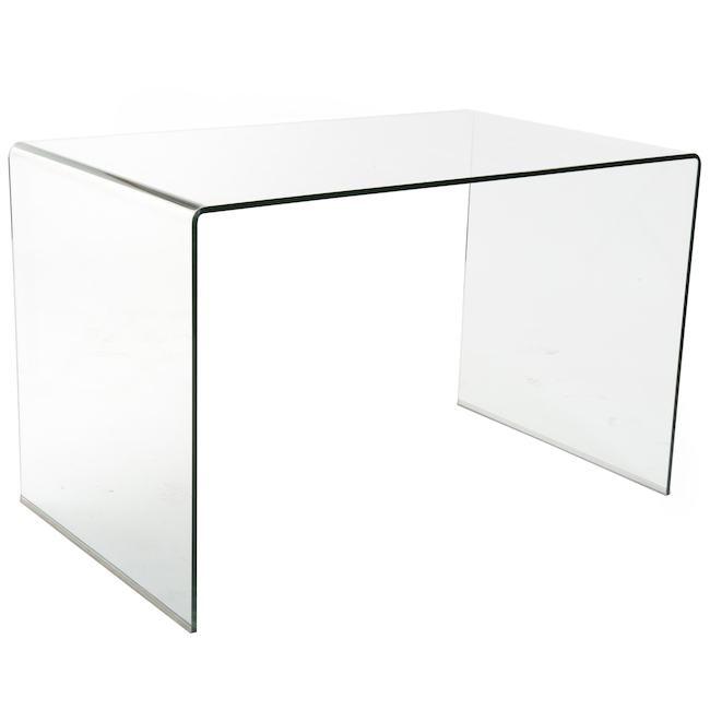 Glass Waterfall Desk