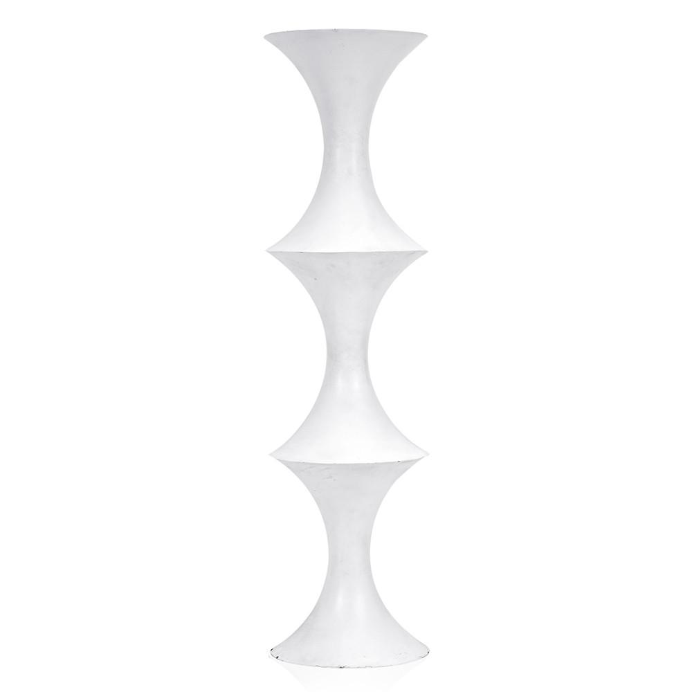 White Repeating Hour Glass Pedestal