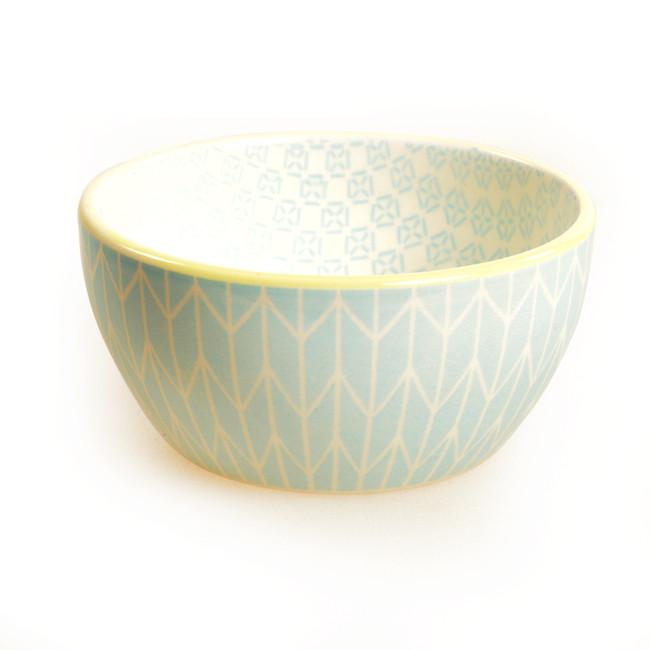 Blue Aqua Ceramic Dip Bowl Patterned (A+D)