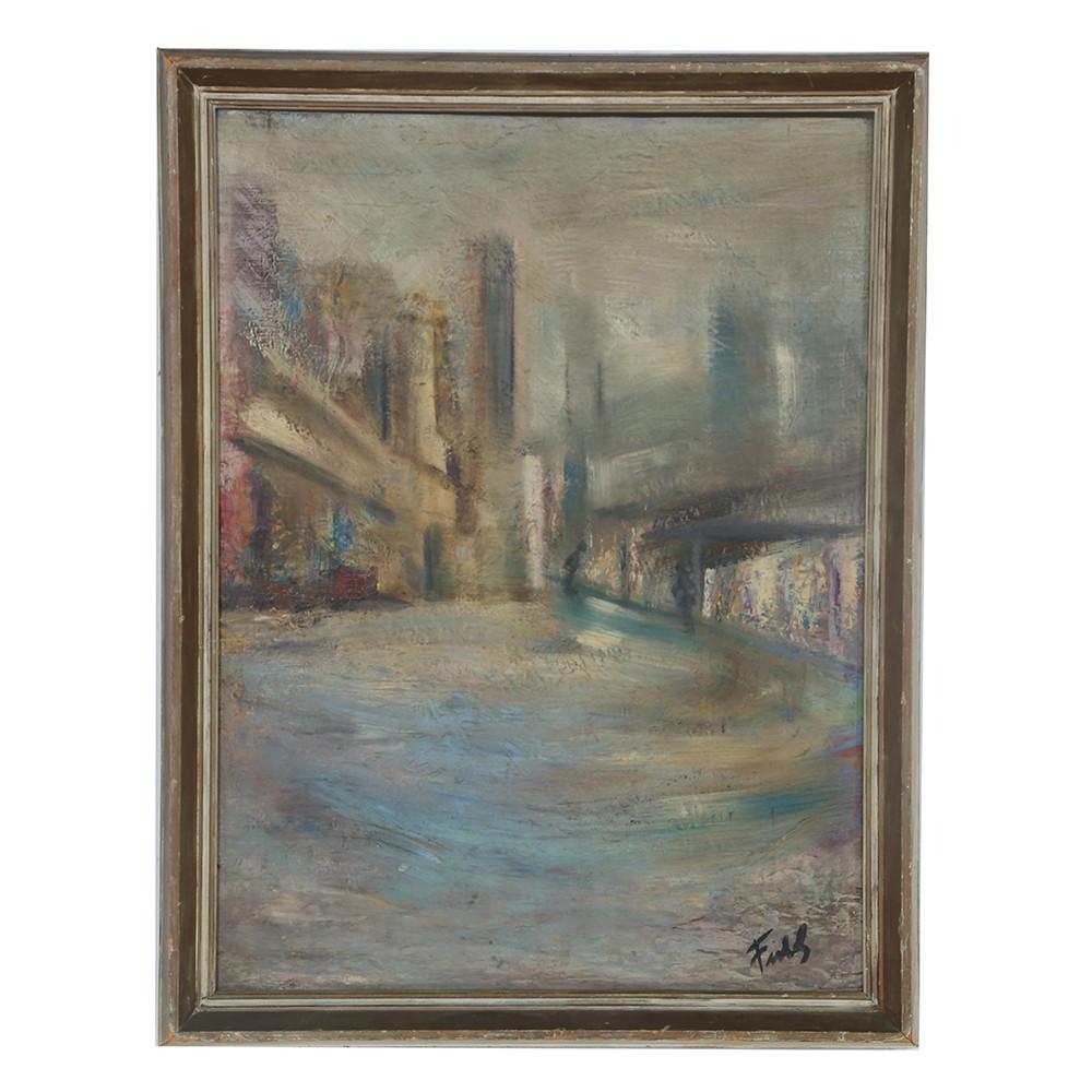 Disappearing City Painting