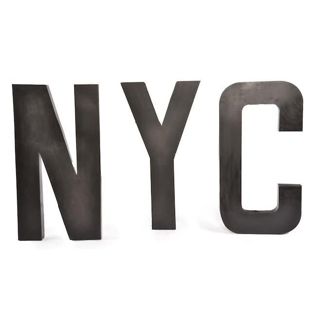 Black Metal NYC Letters (A+D)