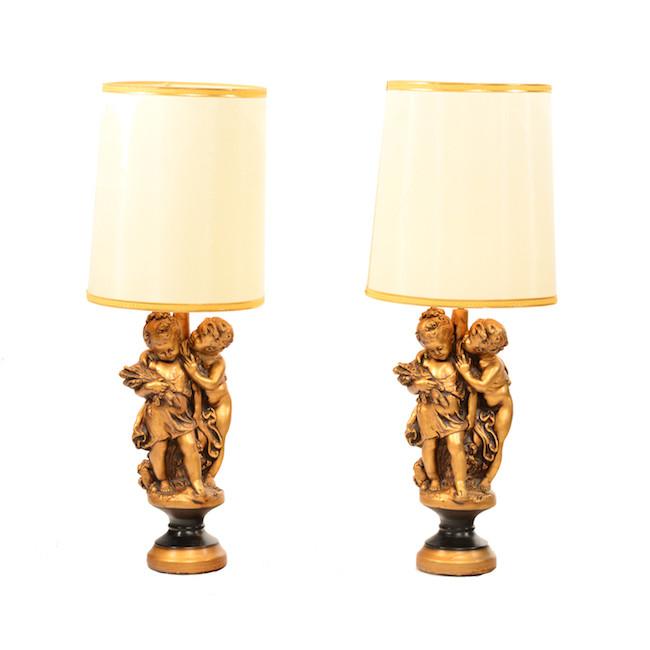 Bronze Children Table Lamp