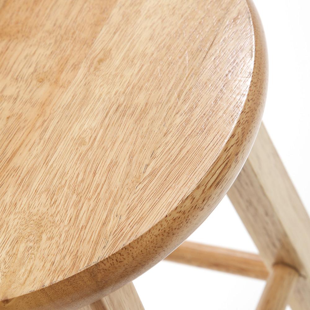 Wood Stool with White Dipped Legs