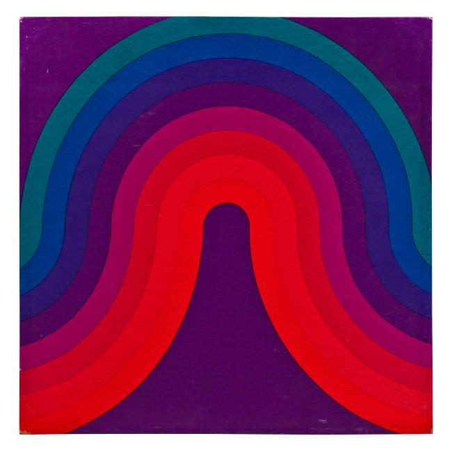 Purple Wavy Vintage Fabric Art