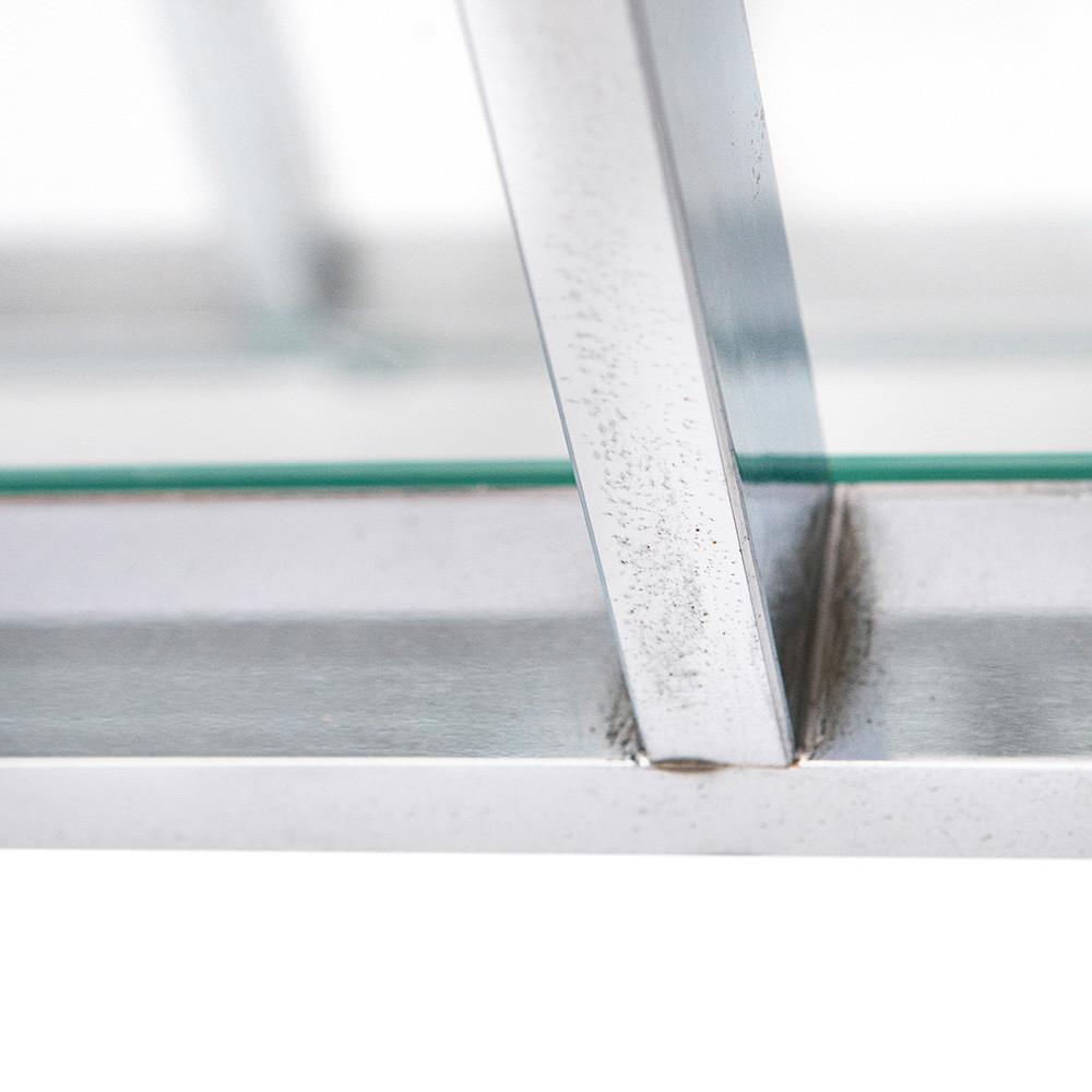 Markham Glass and Chrome Bookcase