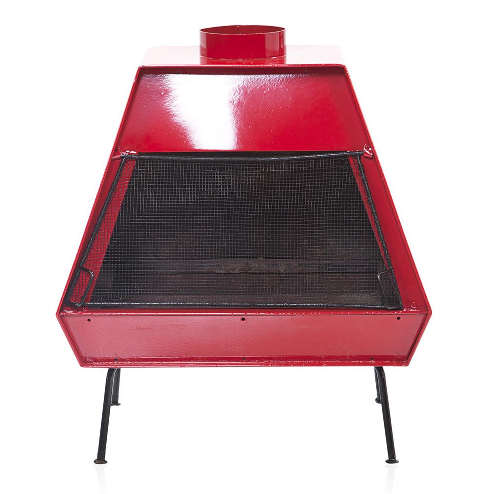 Red Pyramid Fireplace