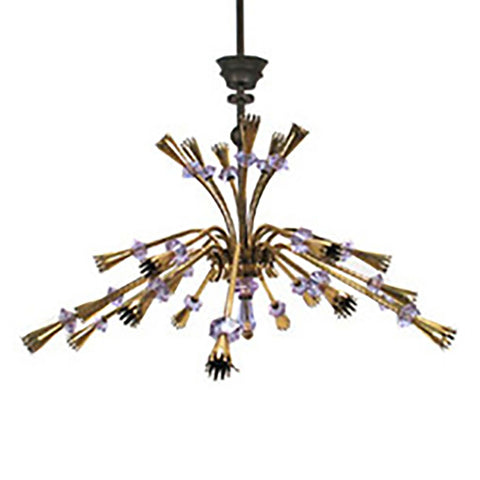 Brass Rods Hanging Chandelier