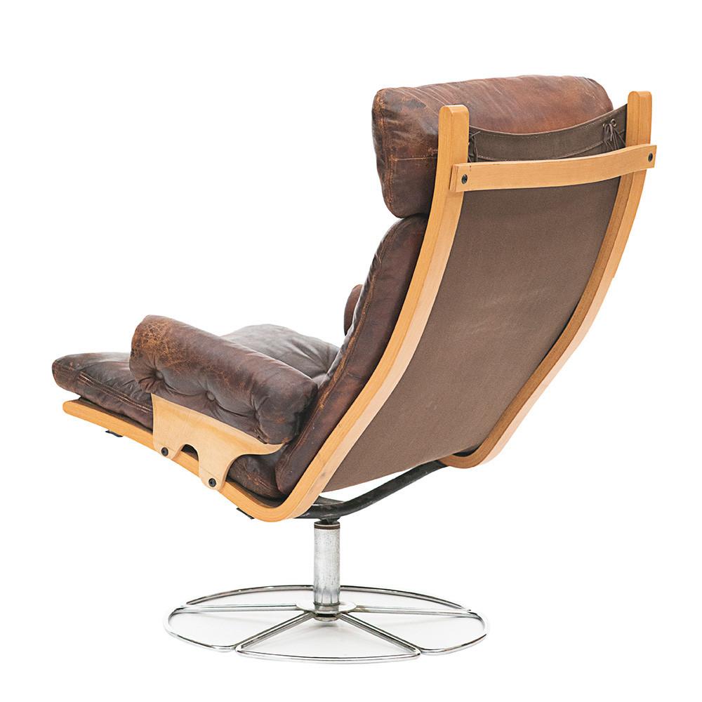 Mid Century Leather Recliner