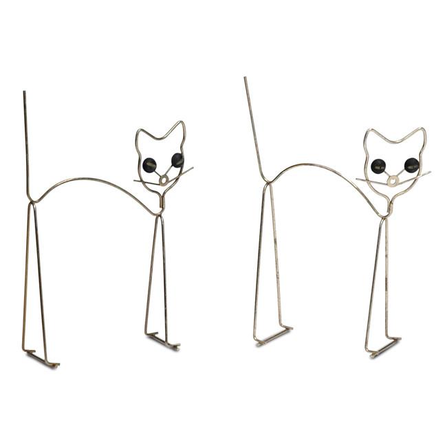 Silver Chrome Wire Cats (A+D)