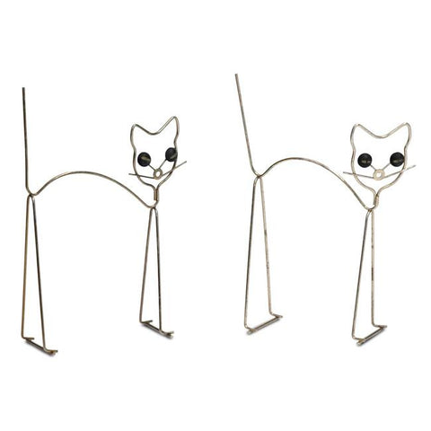 Silver Chrome Wire Cats (A+D)