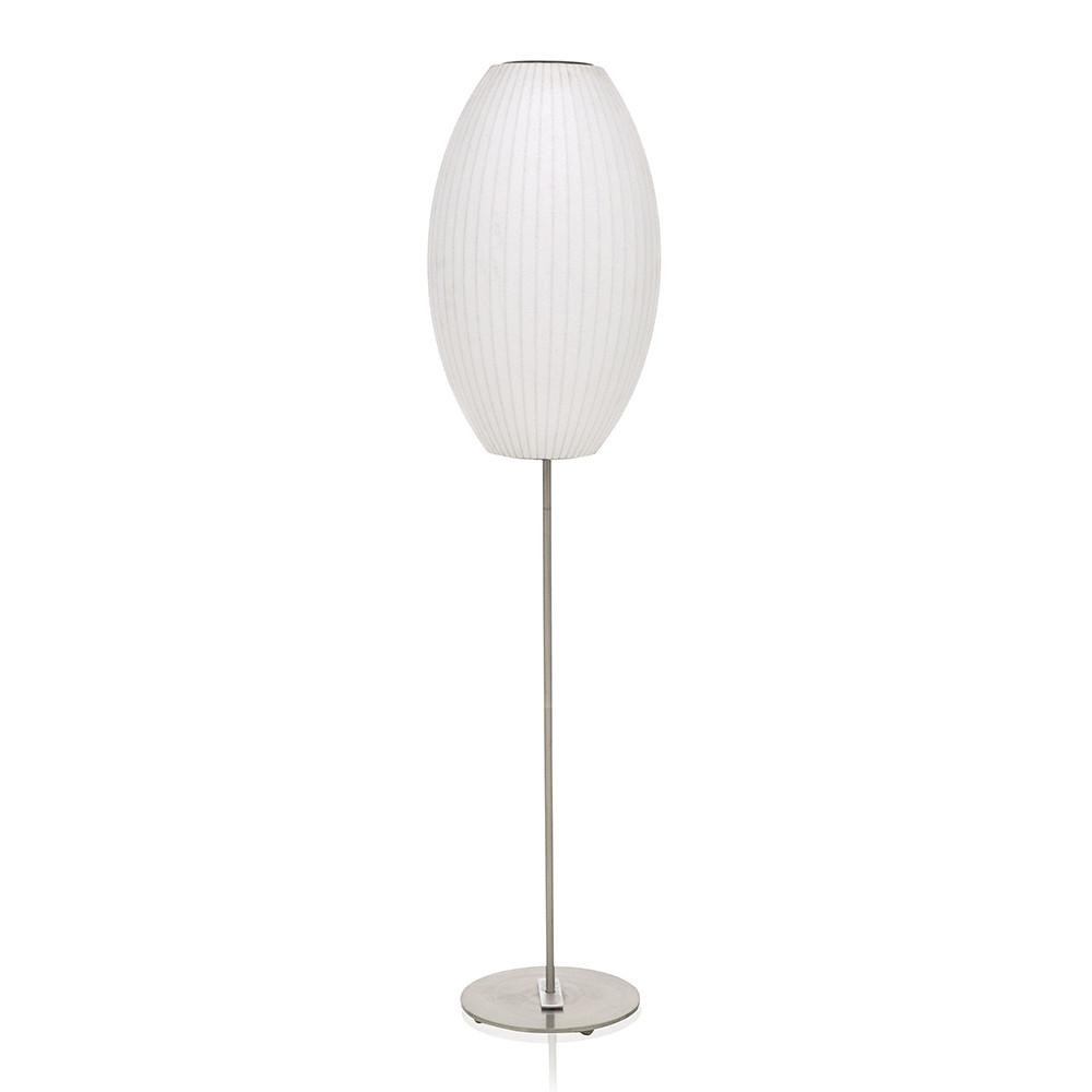 White Medium Bubble Cigar Floor Lamp