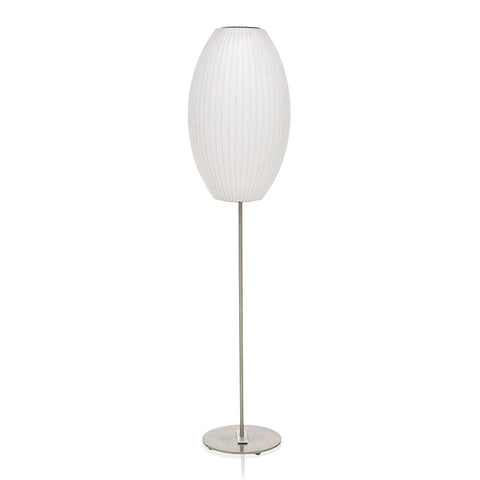 White Medium Bubble Cigar Floor Lamp