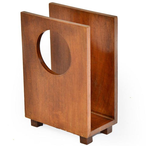 Wood Modern Magazine Rack with Hole (A+D)