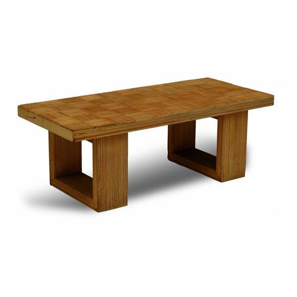 Wood Checkerboard Coffee Table