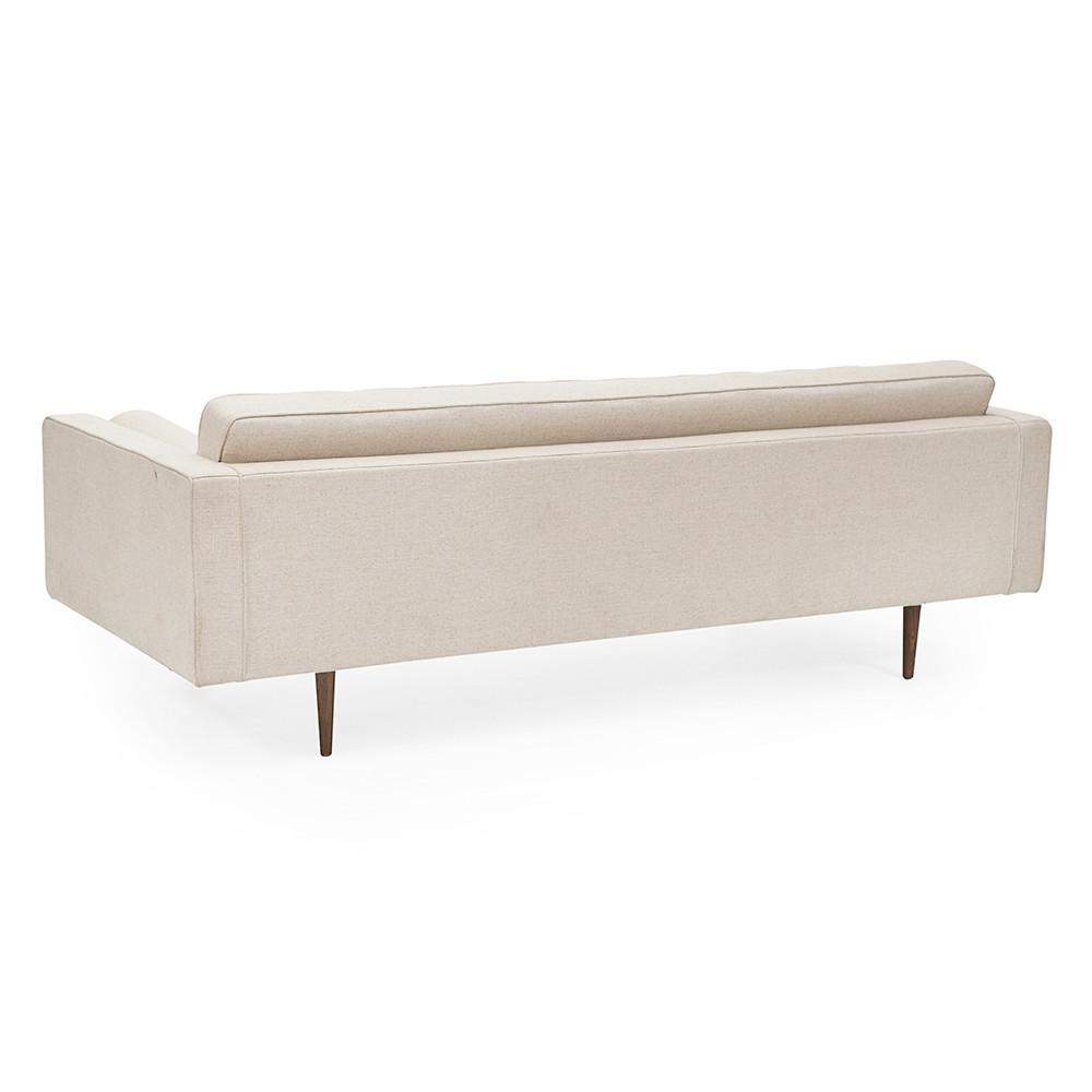 White Cream Low Back Modern Sofa
