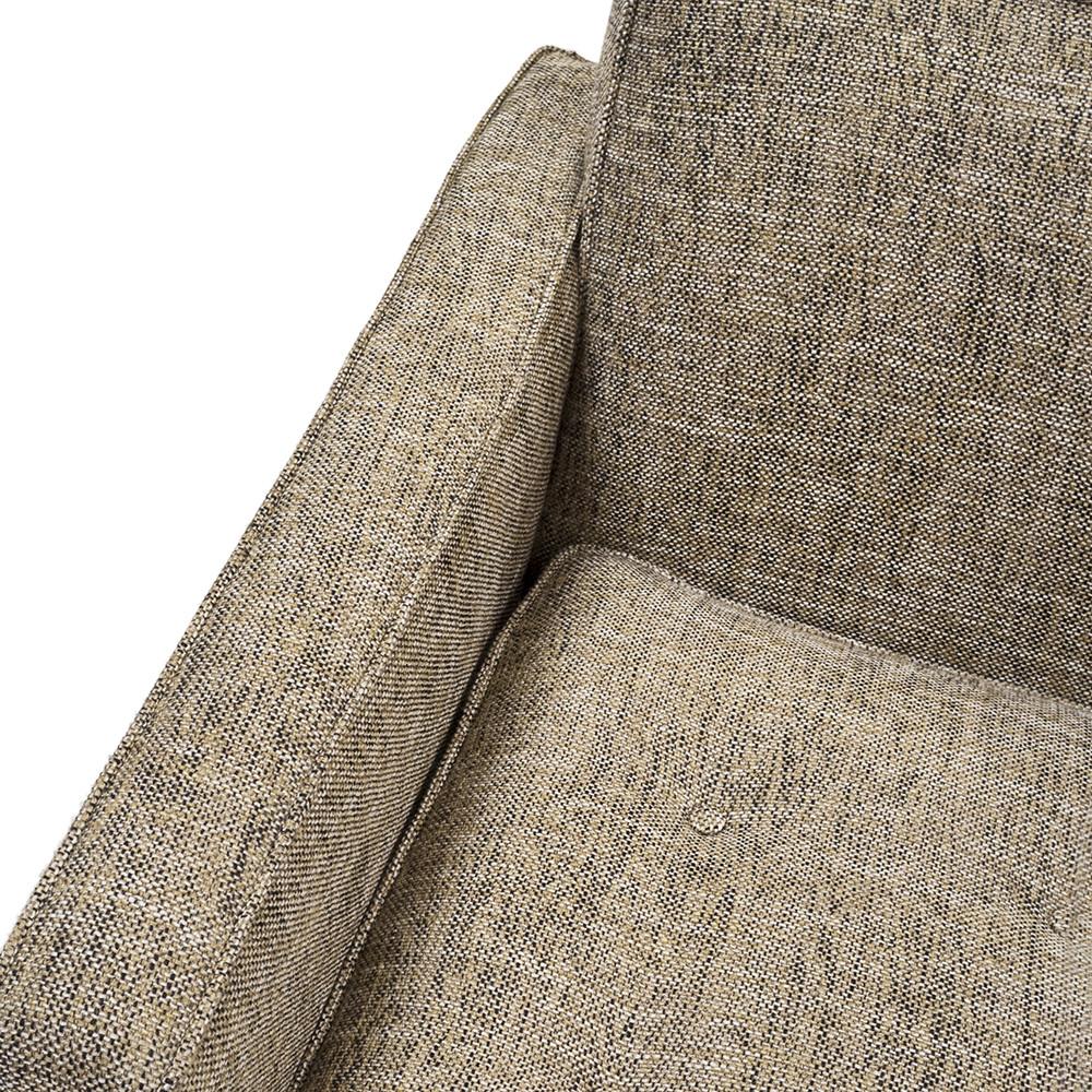 Beige Mid Century L-Shape Sectional Sofa
