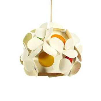 Cream + Colorful Petals Hanging Pendant