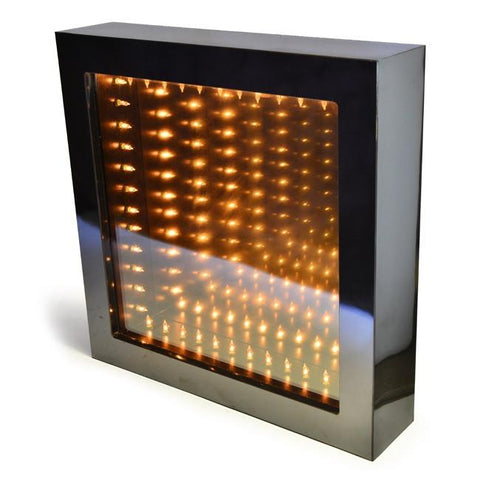 Black Light Up Infinity Box Mirror