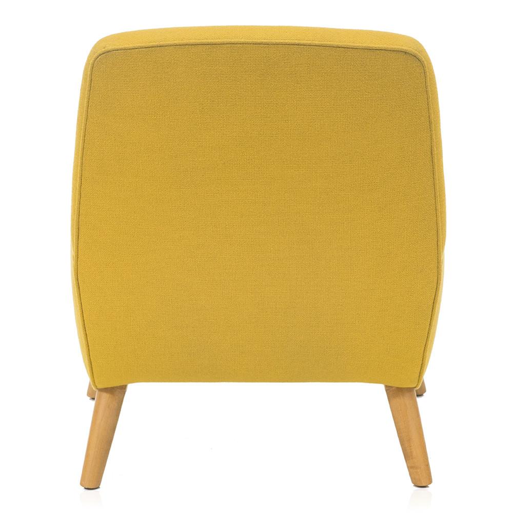 Modern Yellow Fabric Lounge Chair