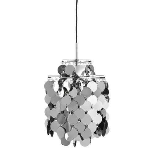 Silver Disco Hanging Pendant