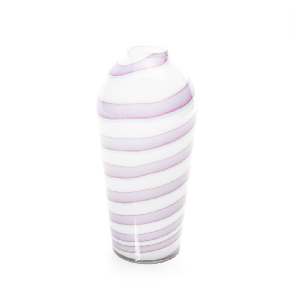 White and Pink Swirl Vase (A+D)
