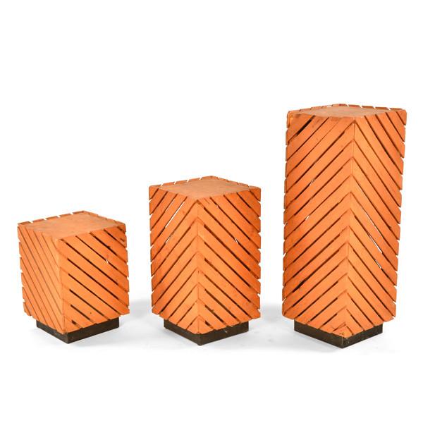 Wood Slat Pedestals