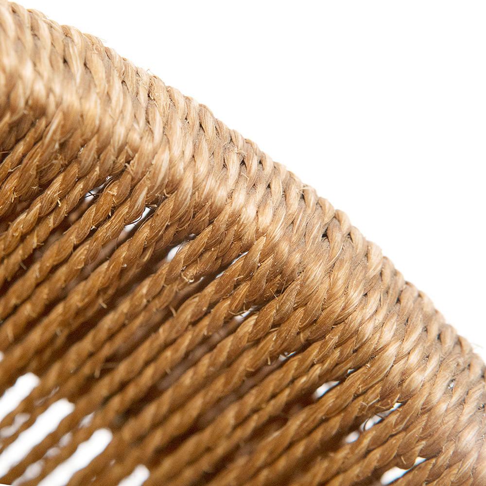Tan String Mid Century Table Lamp (A+D)