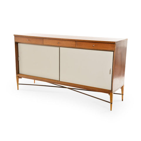 Wood and White Door Paul McCobb Credenza