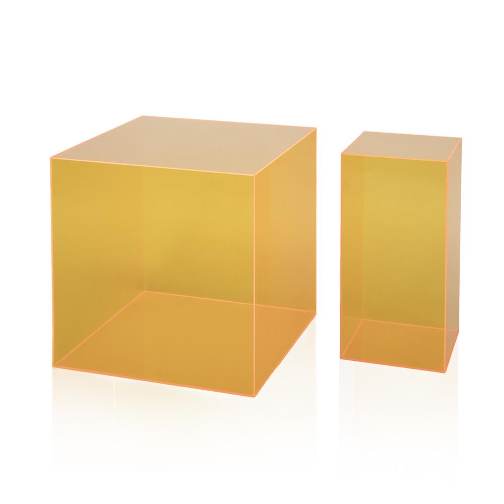 Orange Plexi Small Rectangle Pedestal