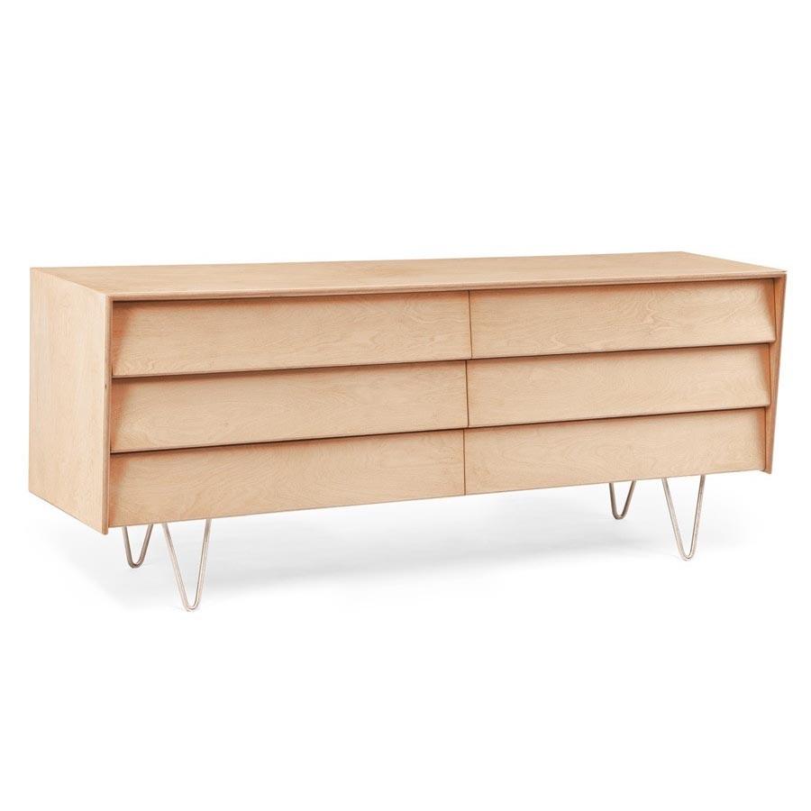 Wood Light Double Wide Dresser