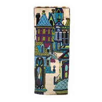 European Town Fabric Art